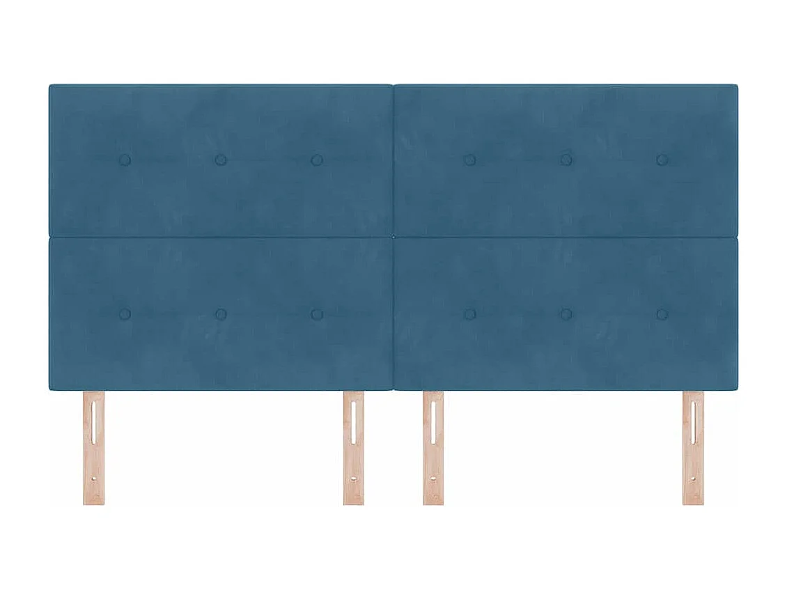 Cabecero Montaje en la pared Azul oscuro 180 cm Terciopelo