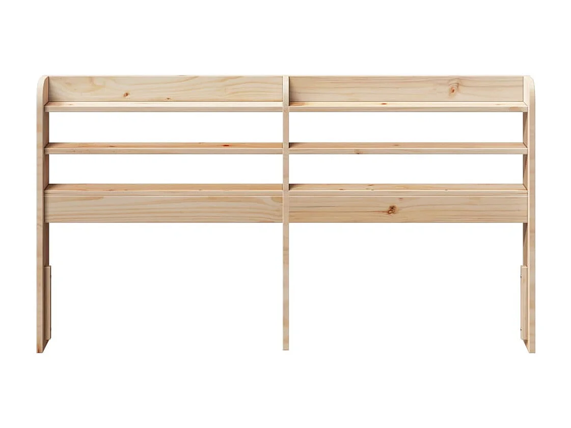 Tête de lit avec étagères 160 cm bois massif de pin