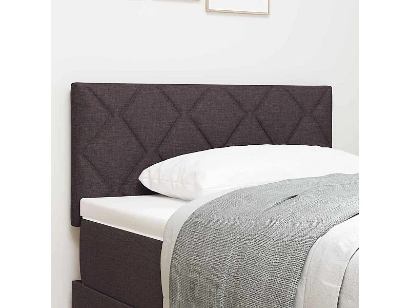 Stoffen Hoofdbord Geometrisch Donkerbruin 90 cm Stof