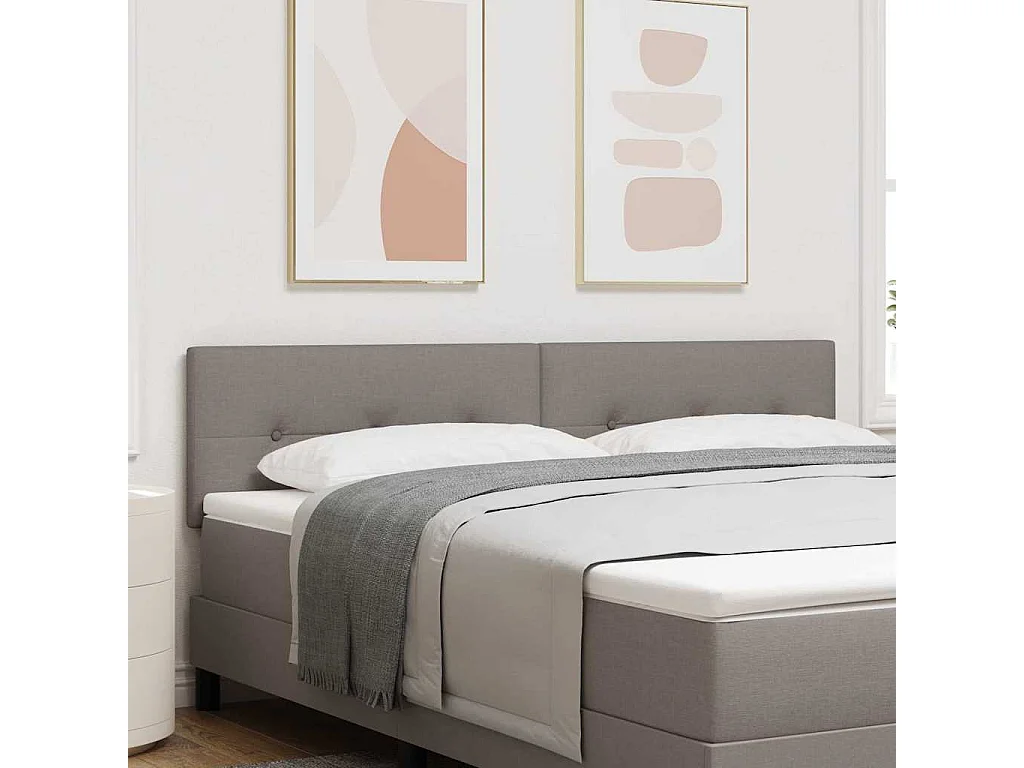 Tête de lit avec tête de lit Taupe 180 cm tissu