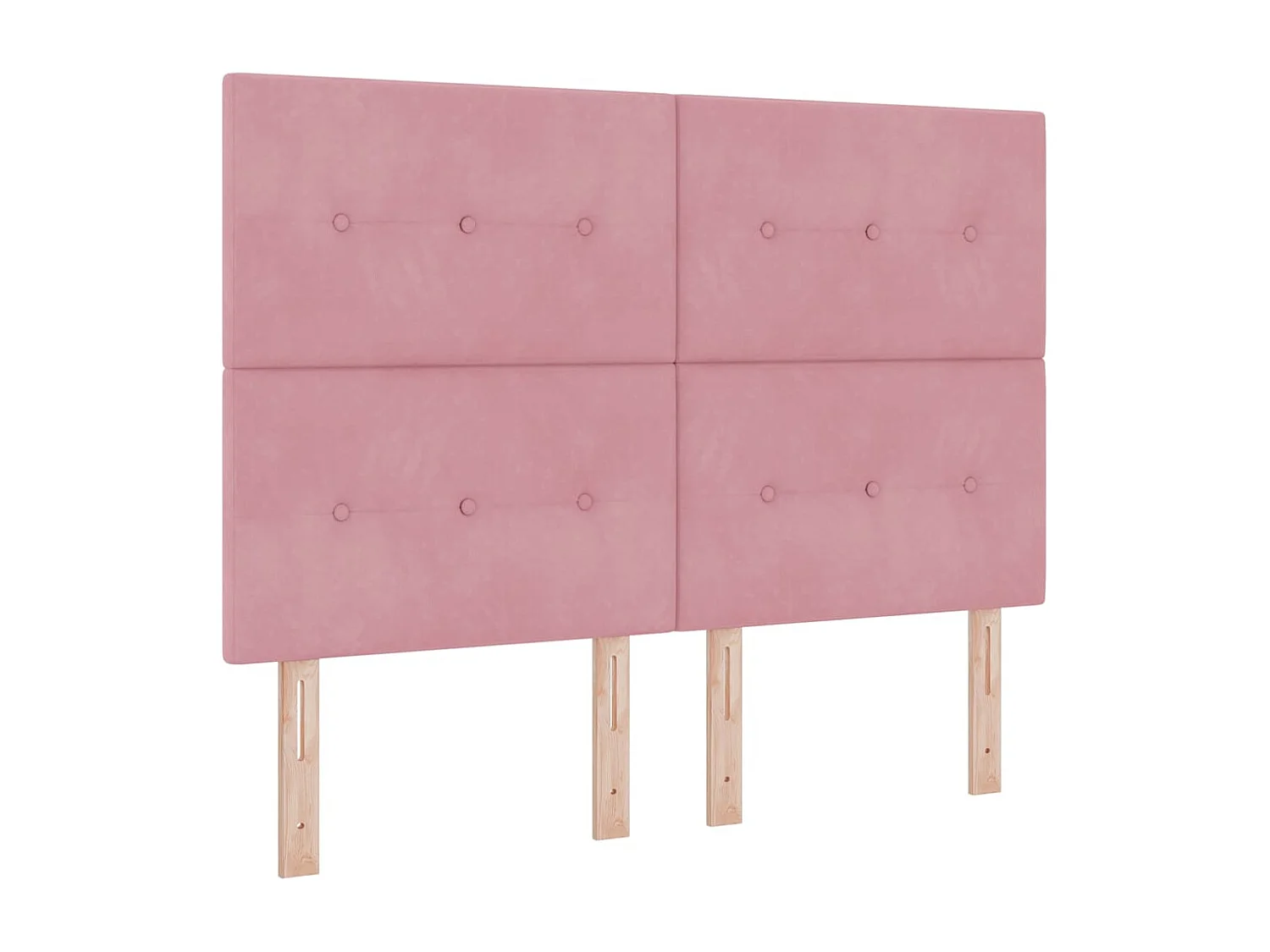 Hoofdbord Wandgemonteerd met hoofdeinde Roze 160 cm Fluweel