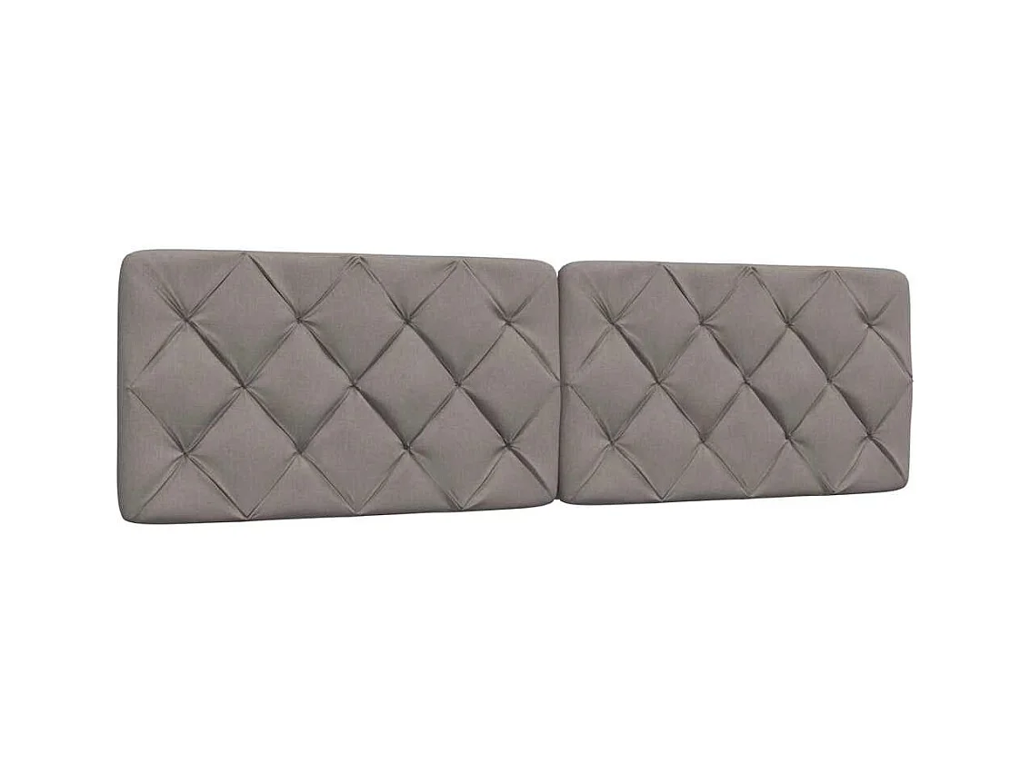 Cabecero de cama acolchado tela gris taupé 180 cm