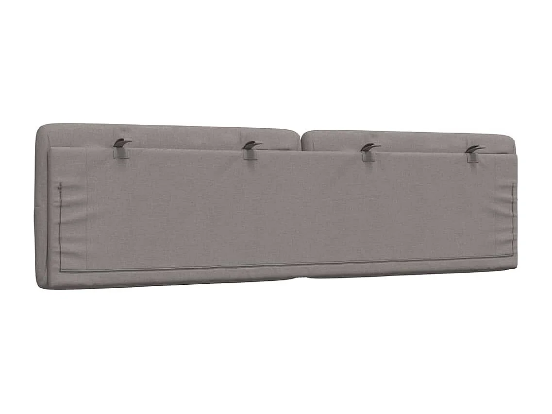Cabecero de cama acolchado tela gris taupé 180 cm