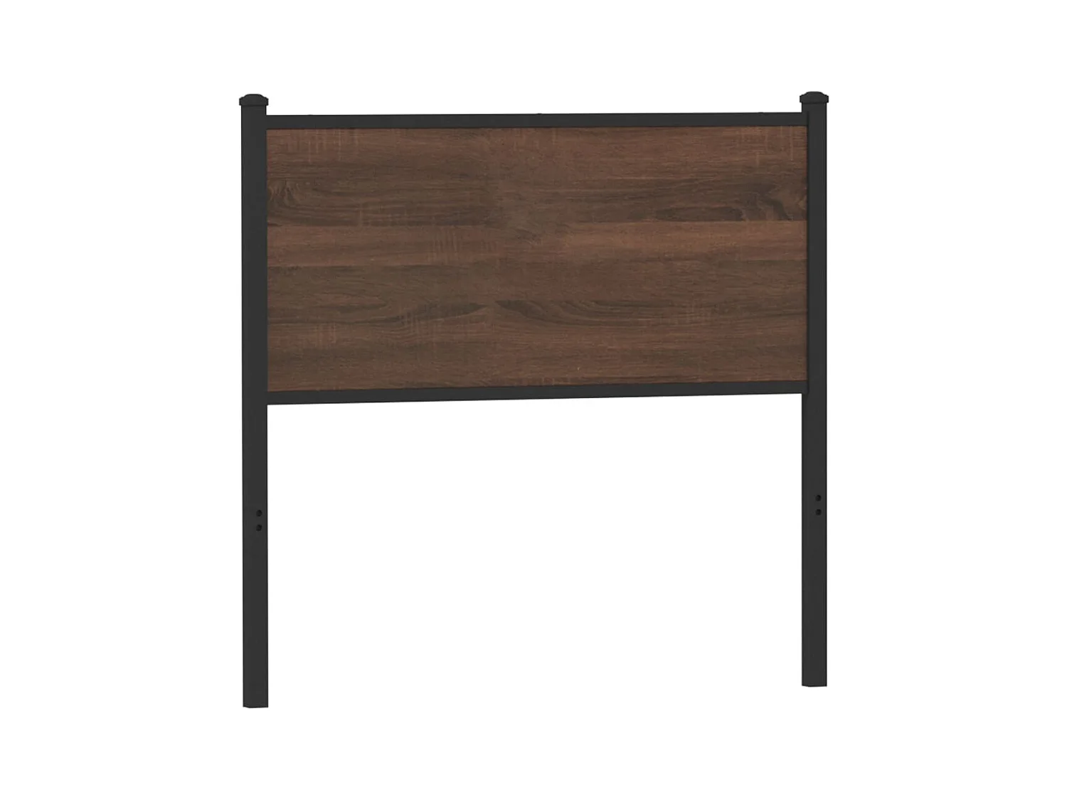 Cabecero de madera de ingeniería y acero marrón roble 80 cm