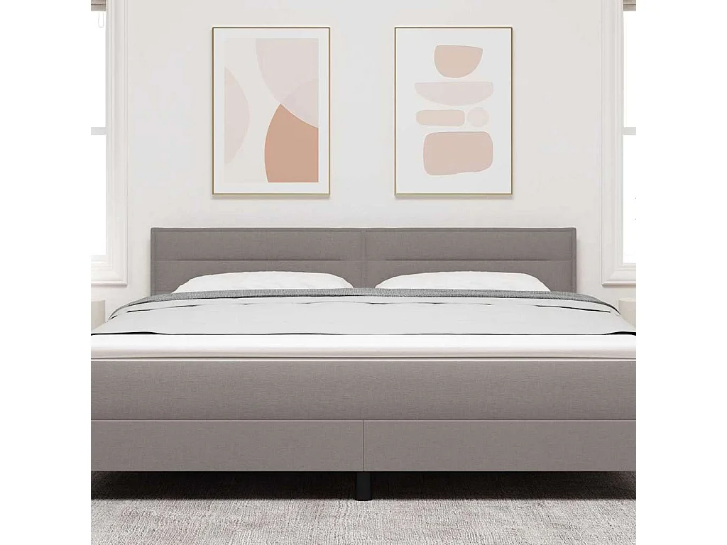 Cabecero con cabecera Manual Taupé 180 cm tela