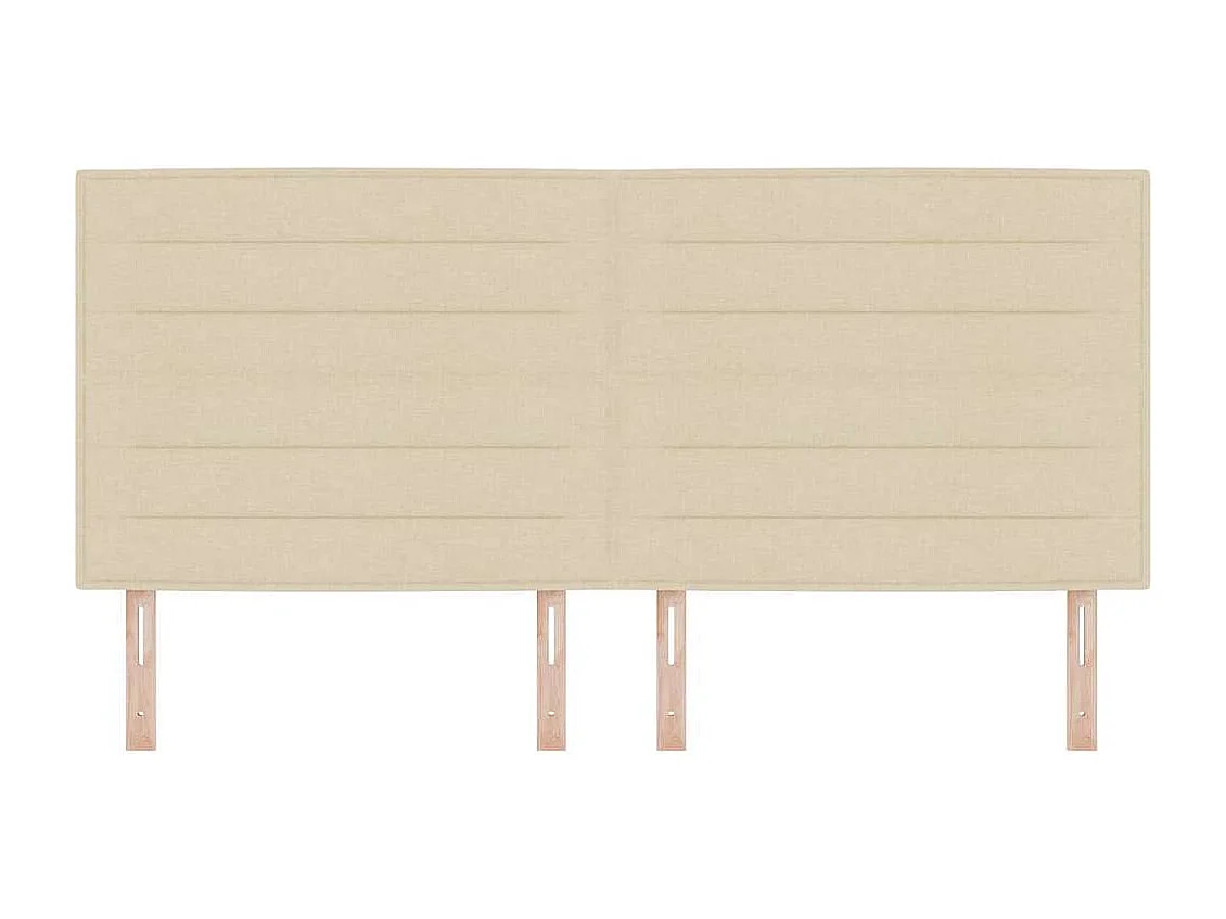 Cabecero LED con luces de tiras LED Manual Crema 200 cm tela