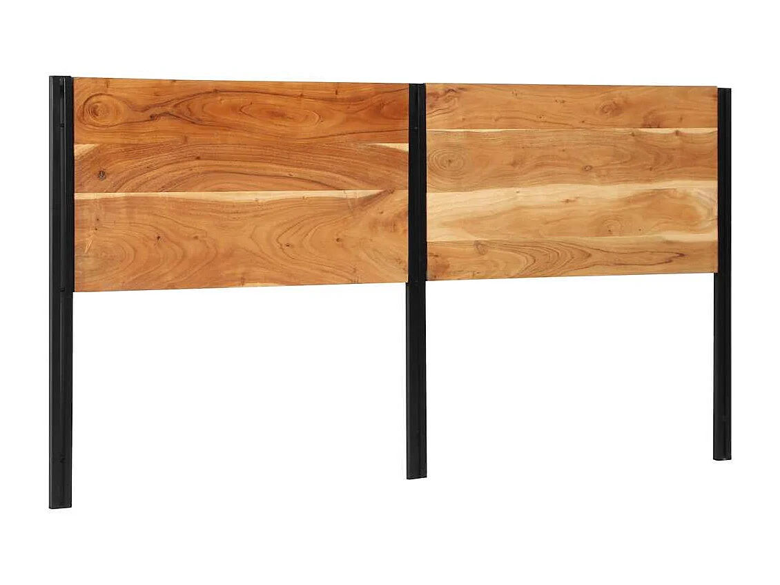 Cabecero 200 cm Madera Maciza Acacia y Hierro