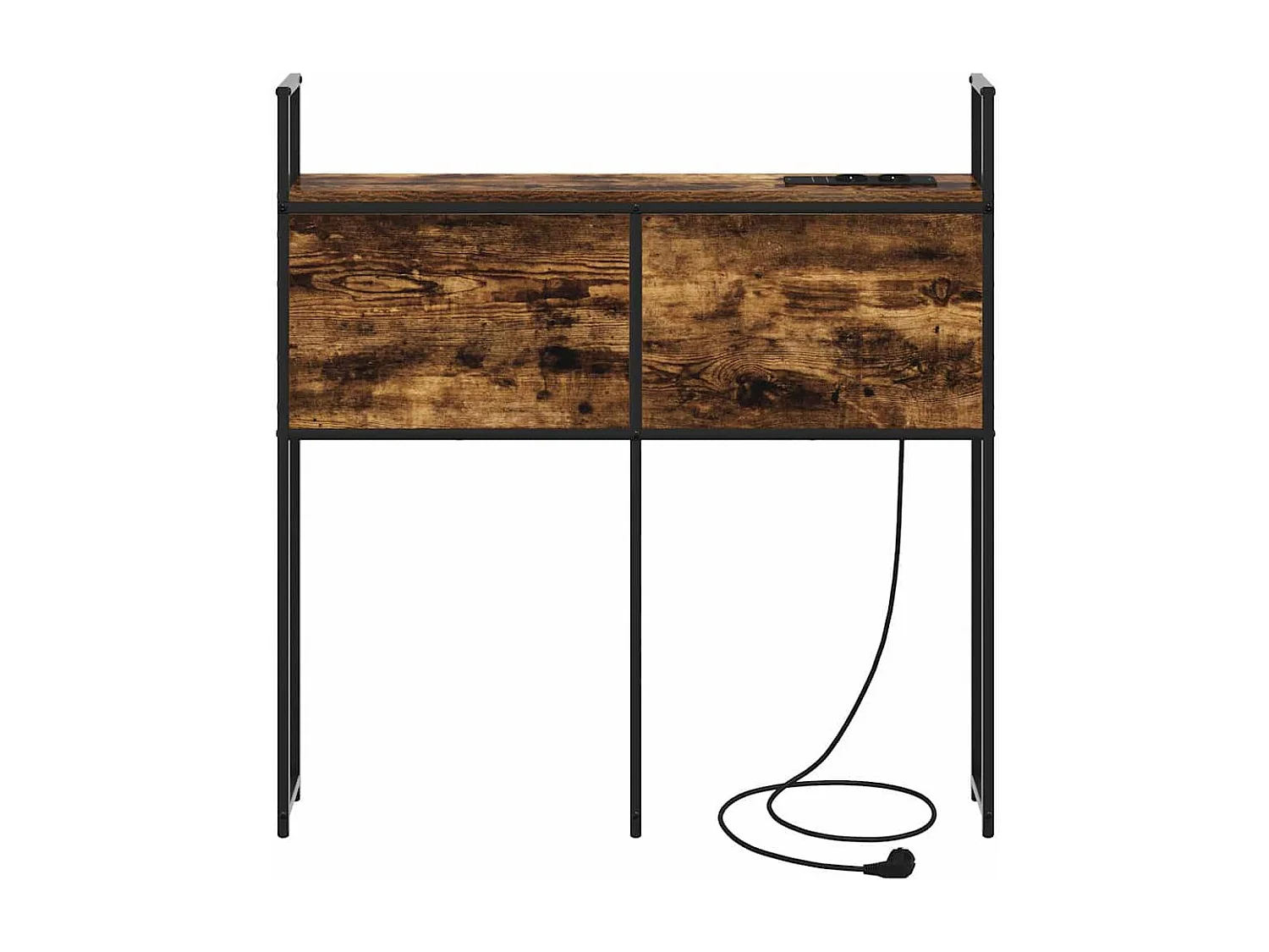 Tête de lit avec Station de Charge Chêne fumé 100 cm