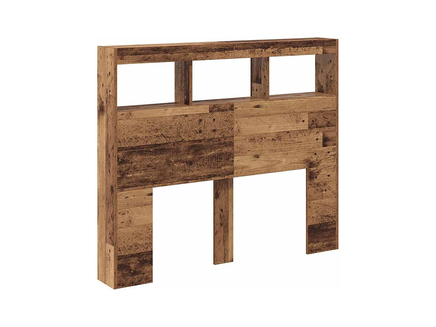 Tête de Lit avec LED Bois ancien 120 x 17 x 102 cm