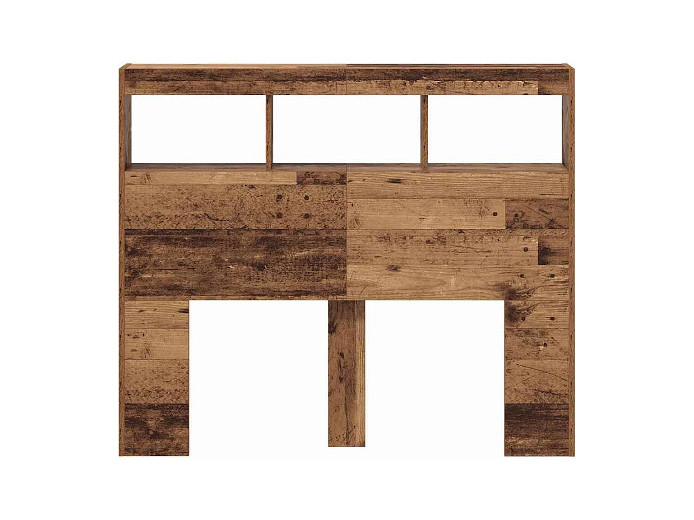 Tête de Lit avec LED Bois ancien 120 x 17 x 102 cm