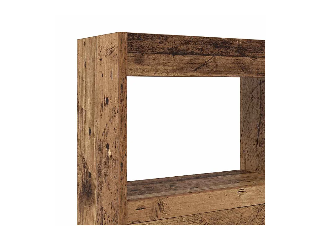 Tête de Lit avec LED Bois ancien 120 x 17 x 102 cm