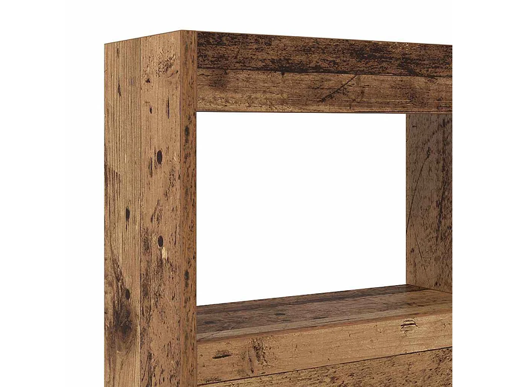 Tête de Lit avec LED Bois ancien 120 x 17 x 102 cm