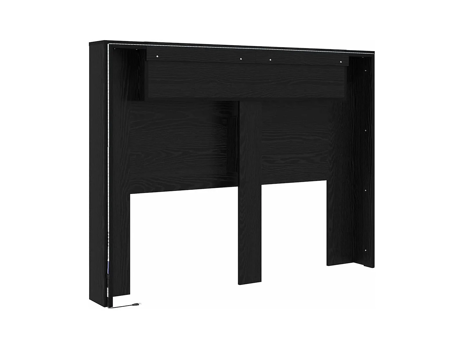 Tête de Lit Chêne noir Bois d'ingénierie