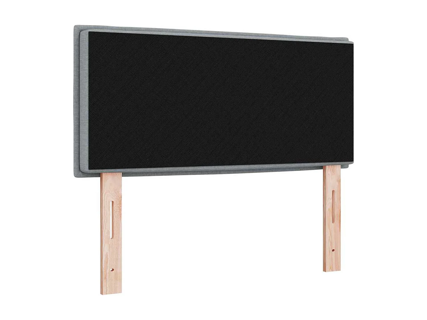 LED Hoofdbord met LED -striplichten Lichtgrijs 100 cm Stof