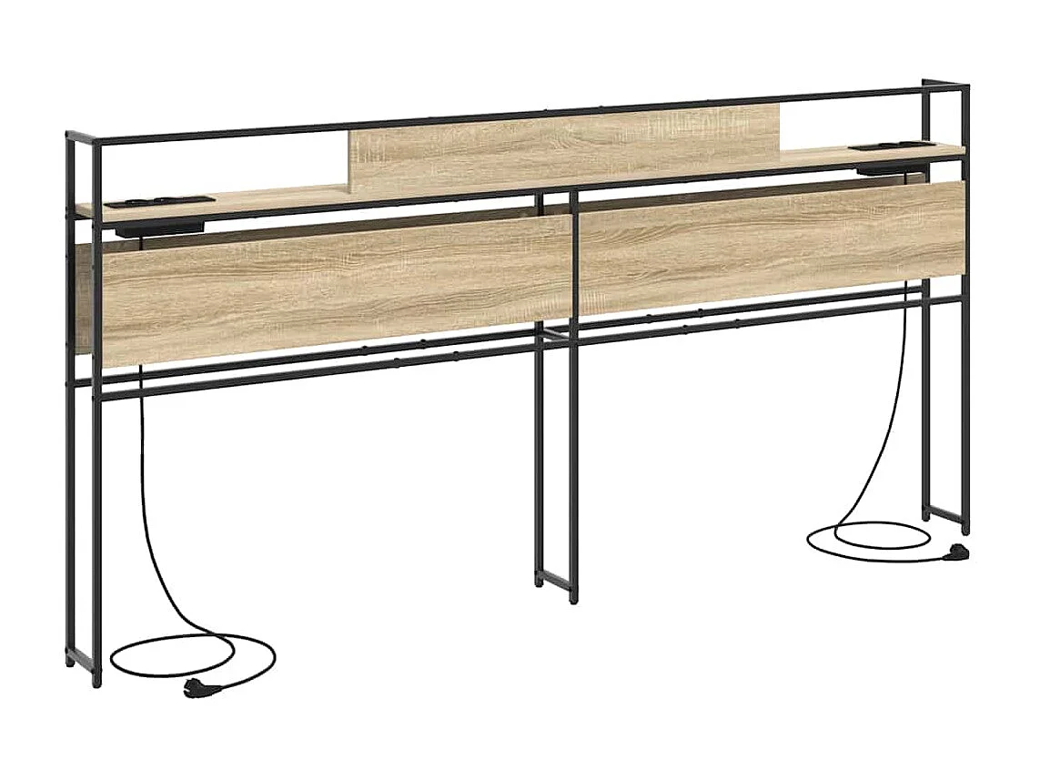 Tête de lit de rangement Chêne sonoma 200 cm Bois d'ingénierie