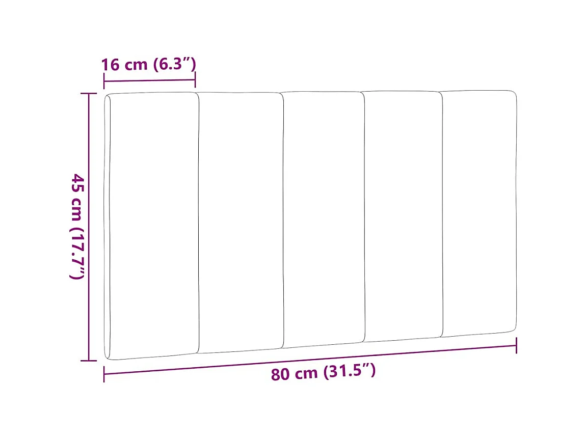 Tête de lit bleu 80 cm tissu