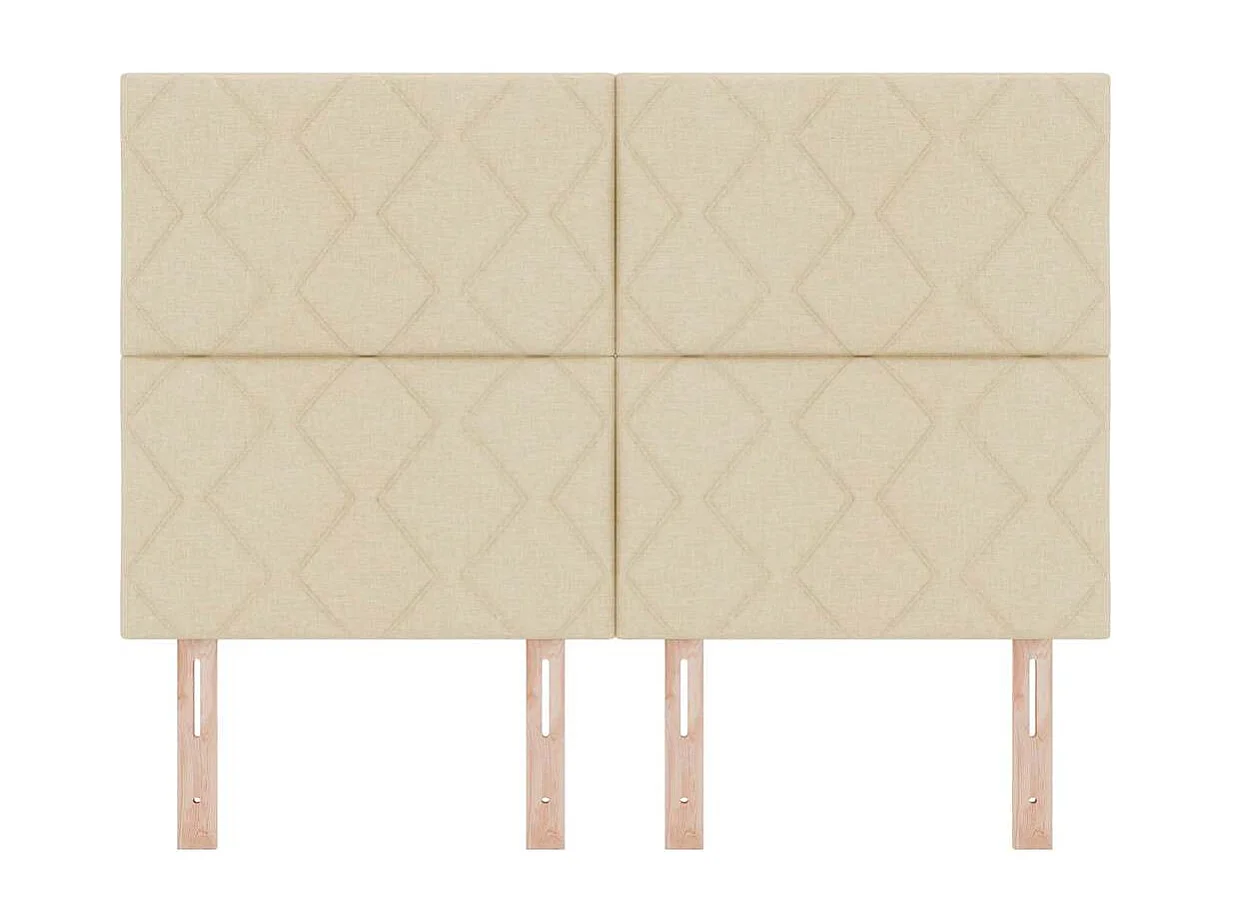 Cabecero de Tela Geométrico con cabecera Crema 160 cm tela