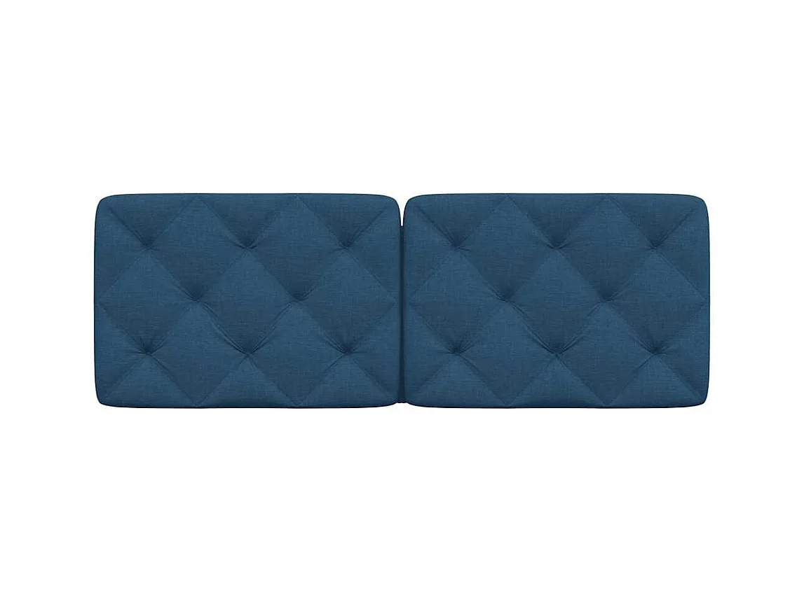 Tête de lit bleu 120 cm tissu