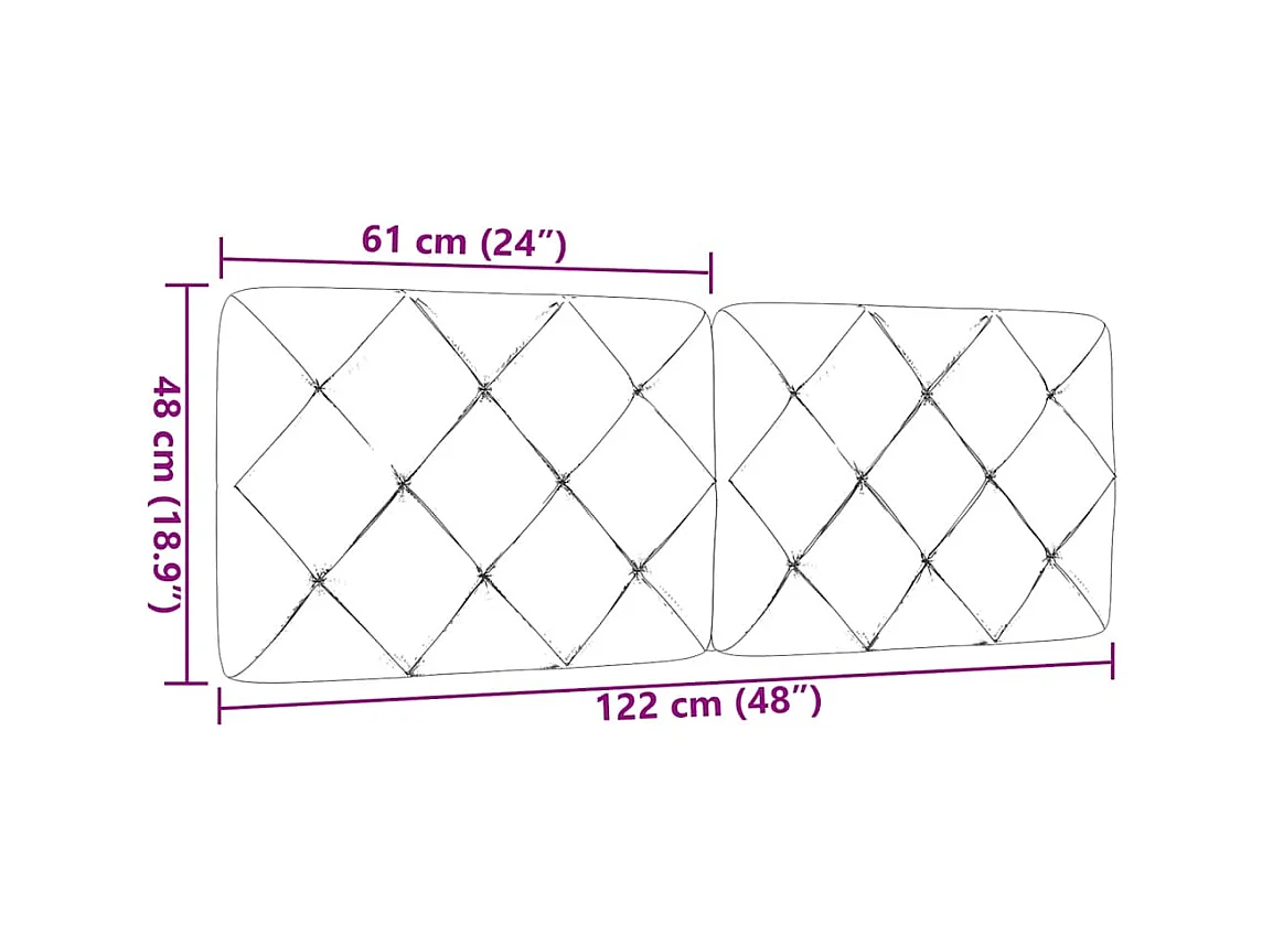 Tête de lit bleu 120 cm tissu