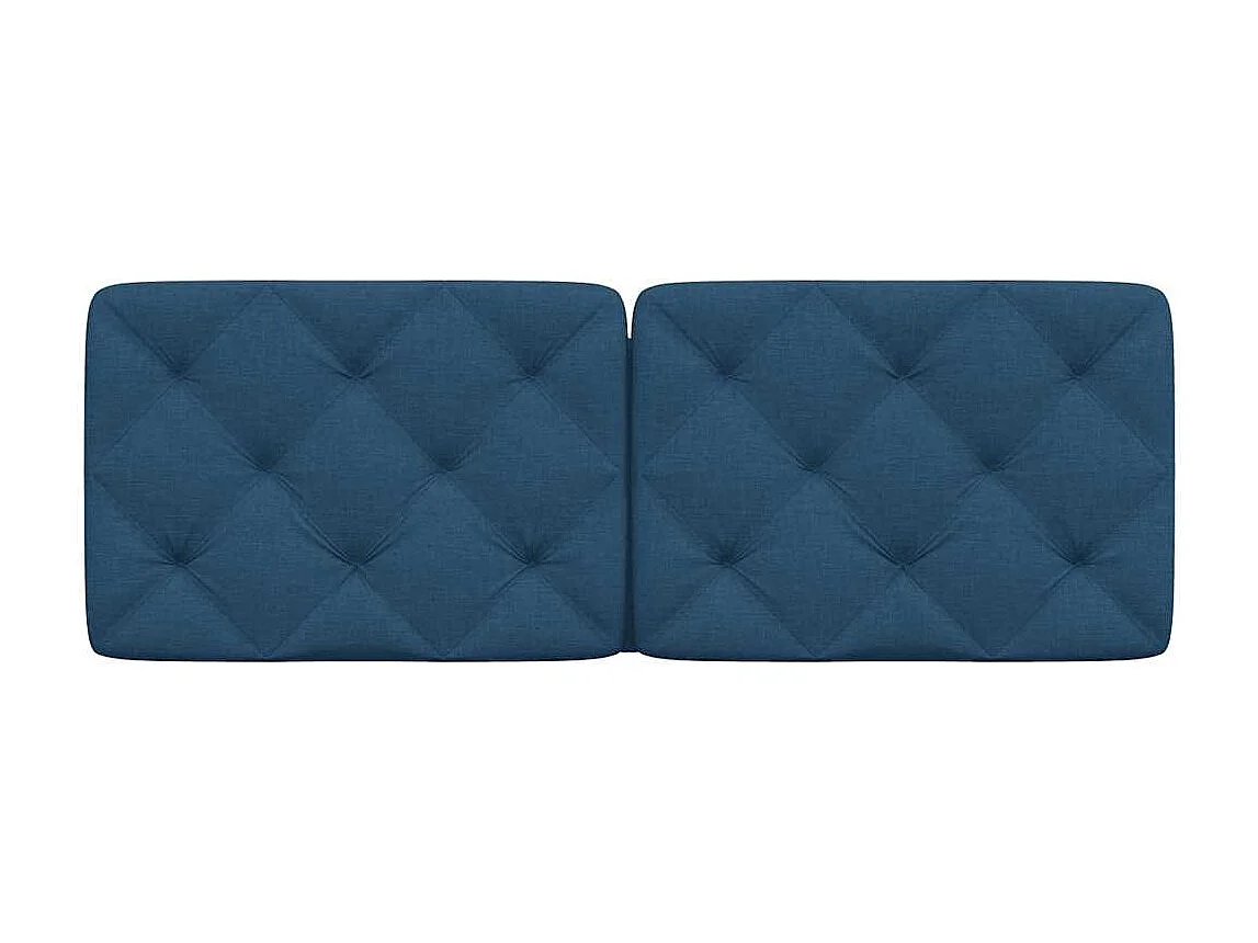 Tête de lit bleu 120 cm tissu