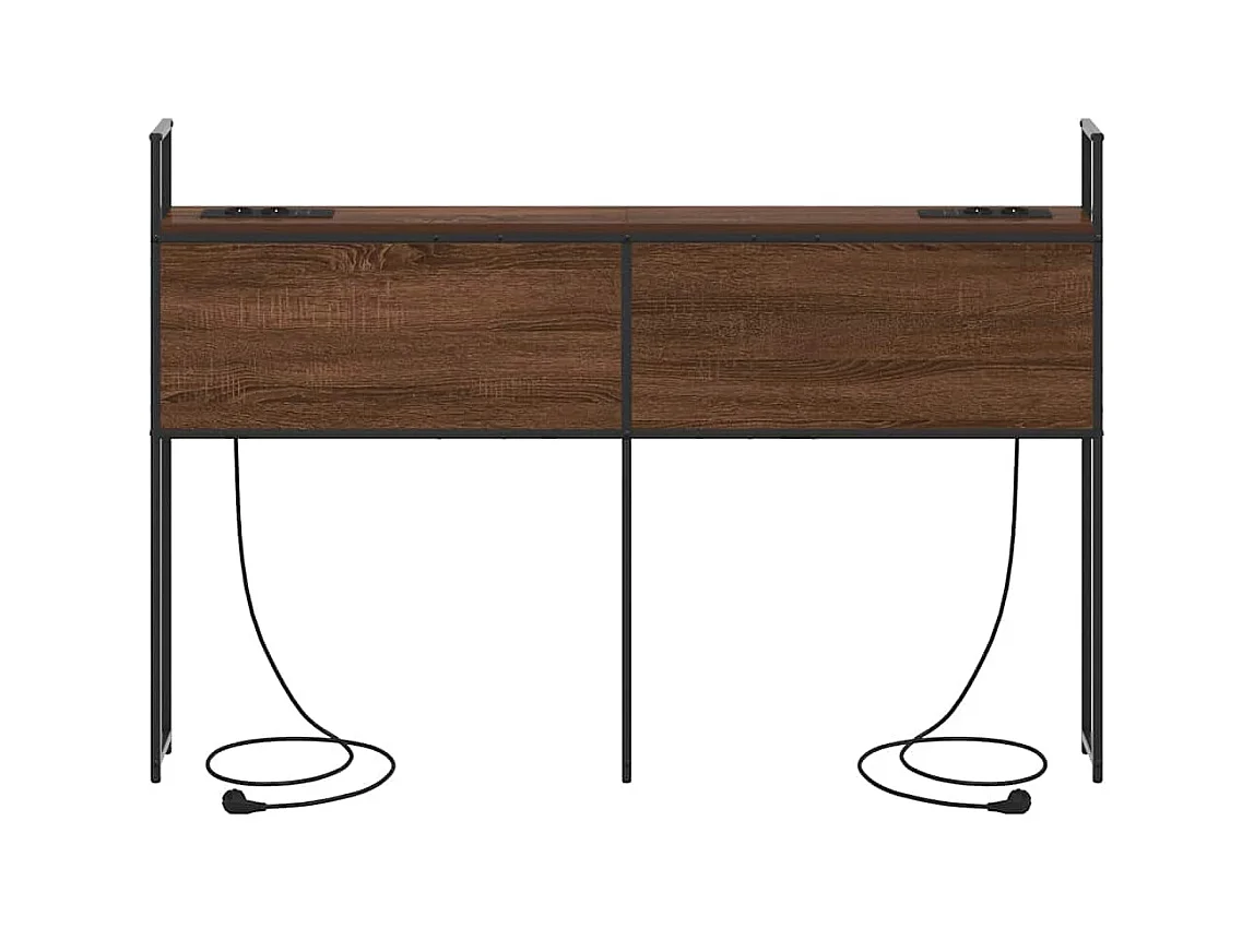 Tête de lit avec Station de Charge Chêne marron