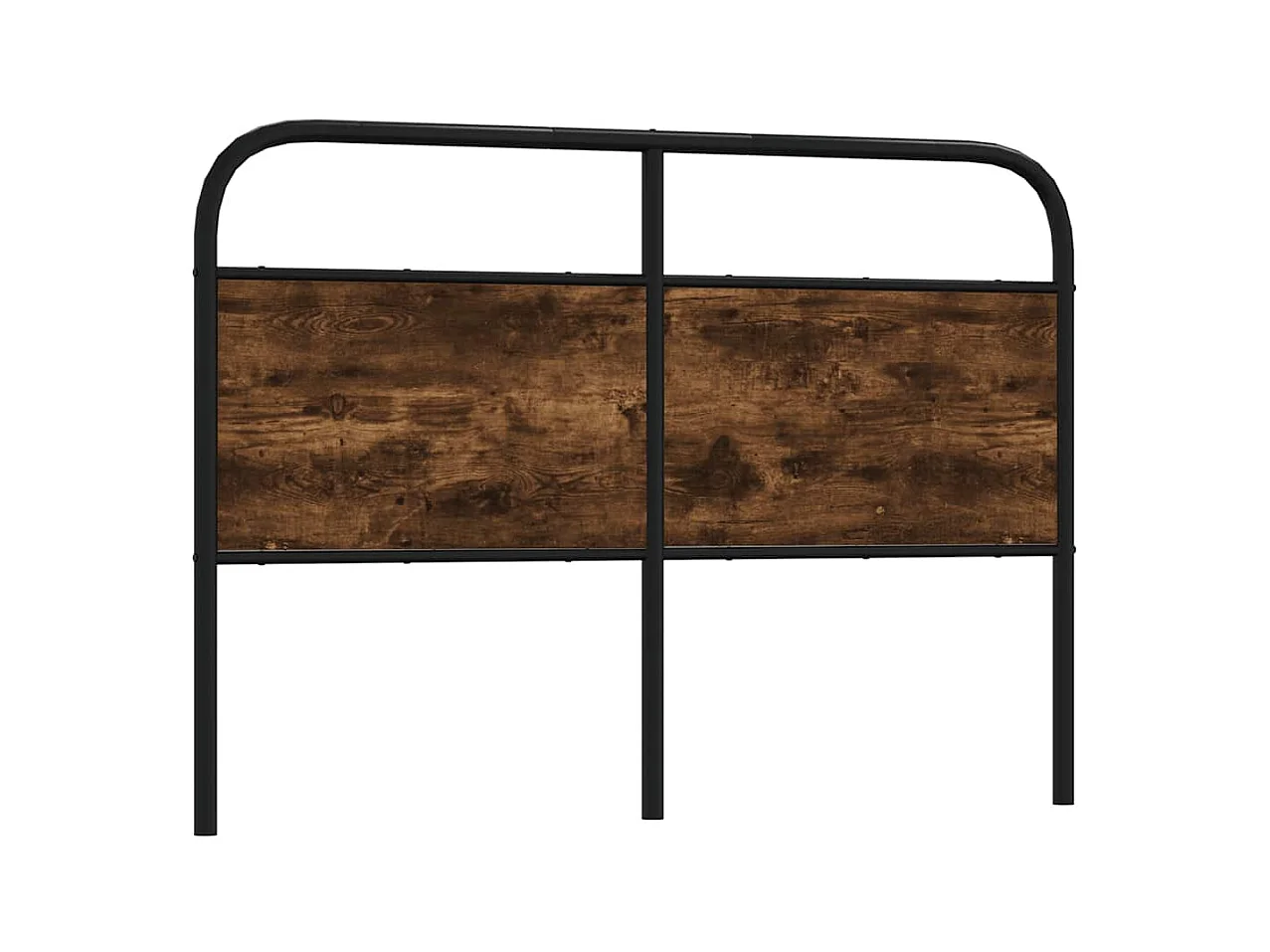 Tête de lit chêne fumé 140 cm acier et bois d'ingénierie