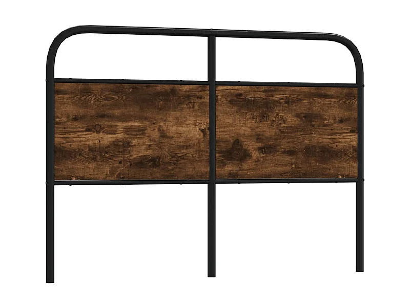 Tête de lit chêne fumé 140 cm acier et bois d'ingénierie
