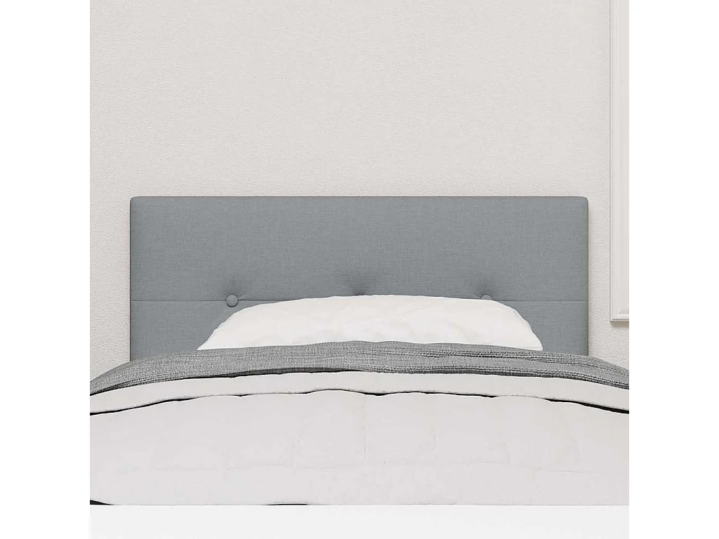 Tête de Lit LED avec des lumières à LED Gris clair 90 cm tissu