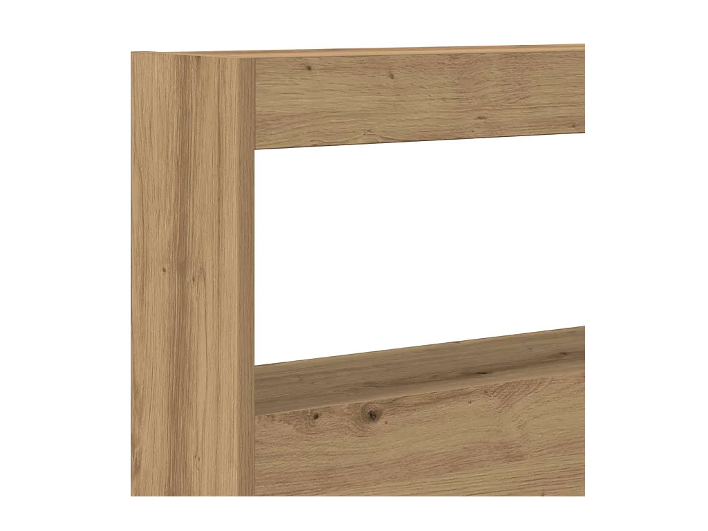 Armoire tête de lit avec LED chêne artisanal 180x17x102 cm