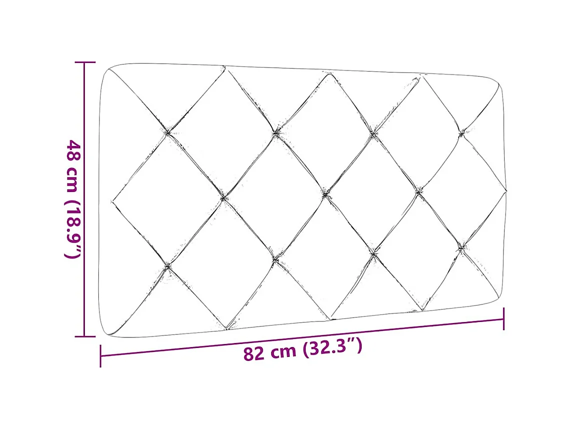 Tête de lit bleu 80 cm tissu