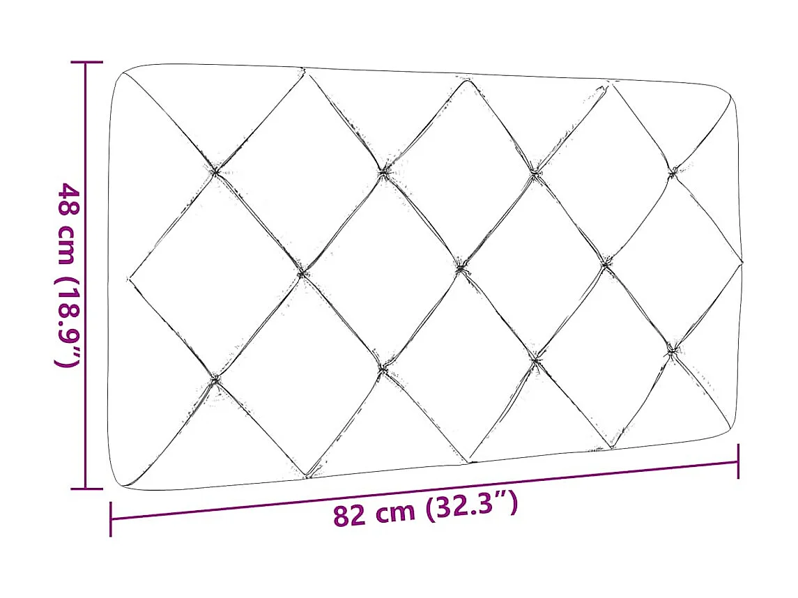 Tête de lit bleu 80 cm tissu