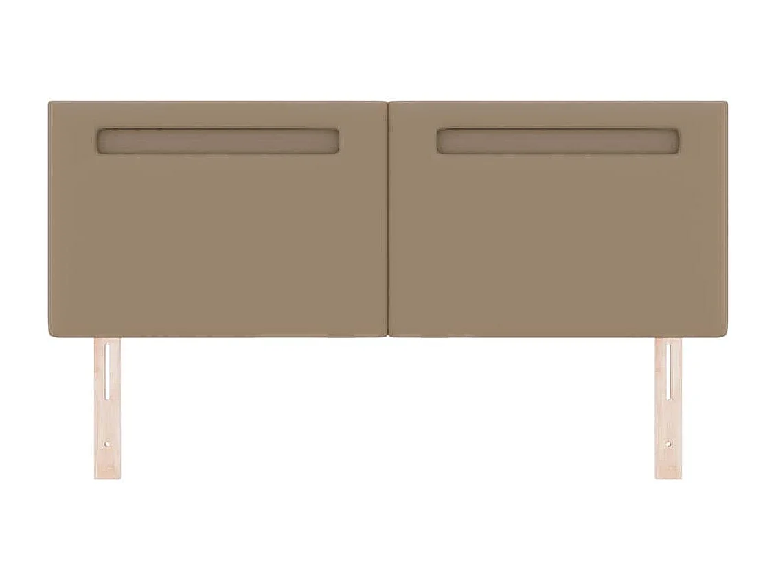 Cabecero con luces de tiras LED Manual Capuchino 144 cm PVC