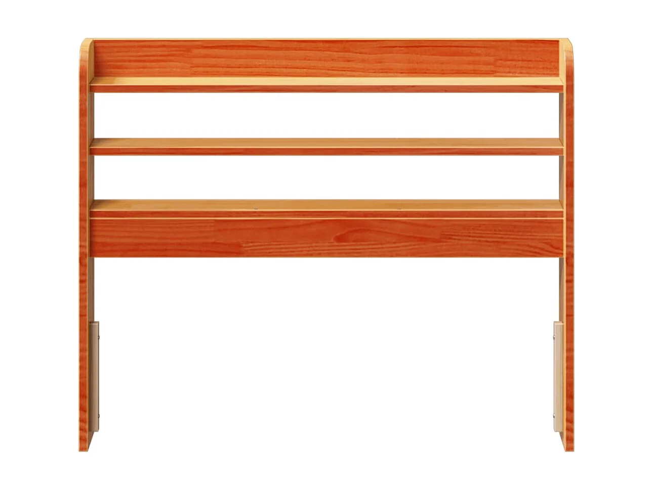 Cabecero de cama con estantes madera maciza pino marrón 100 cm