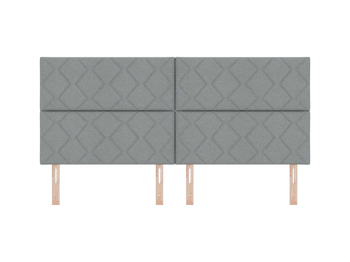 Tête de Lit en Tissu Géométrique Gris clair 200 cm tissu