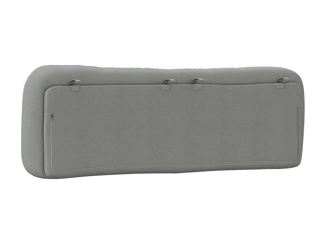 Cabecero de cama acolchado tela gris claro 152 cm