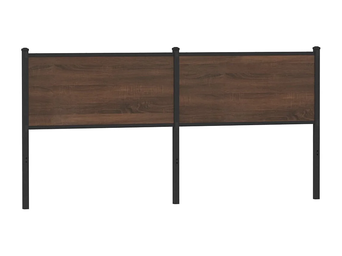 Tête de lit chêne marron 160 cm bois d'ingénierie et acier