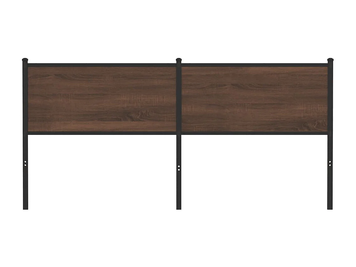 Tête de lit chêne marron 160 cm bois d'ingénierie et acier