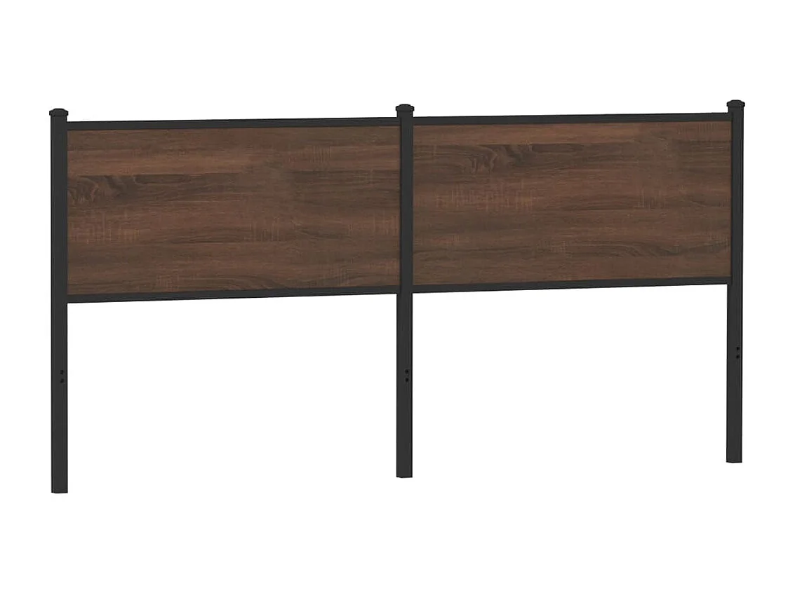Tête de lit chêne marron 160 cm bois d'ingénierie et acier