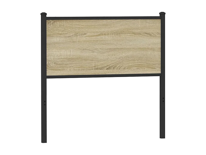 Hoofdbord 90 cm bewerkt hout en staal sonoma eikenkleurig