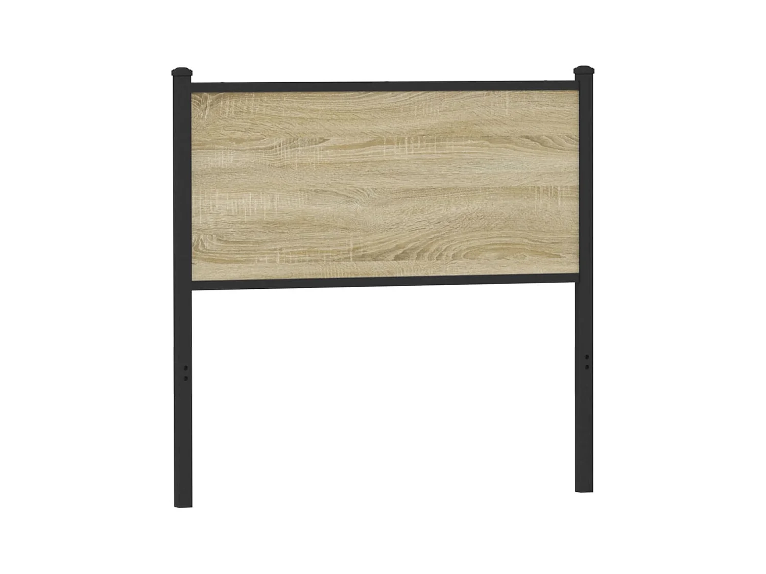 Cabecero de madera de ingeniería y acero roble Sonoma 90 cm