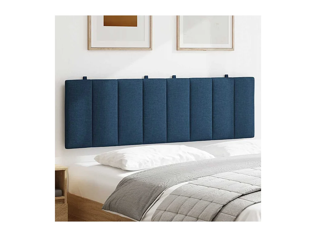 Tête de lit bleu 160 cm tissu