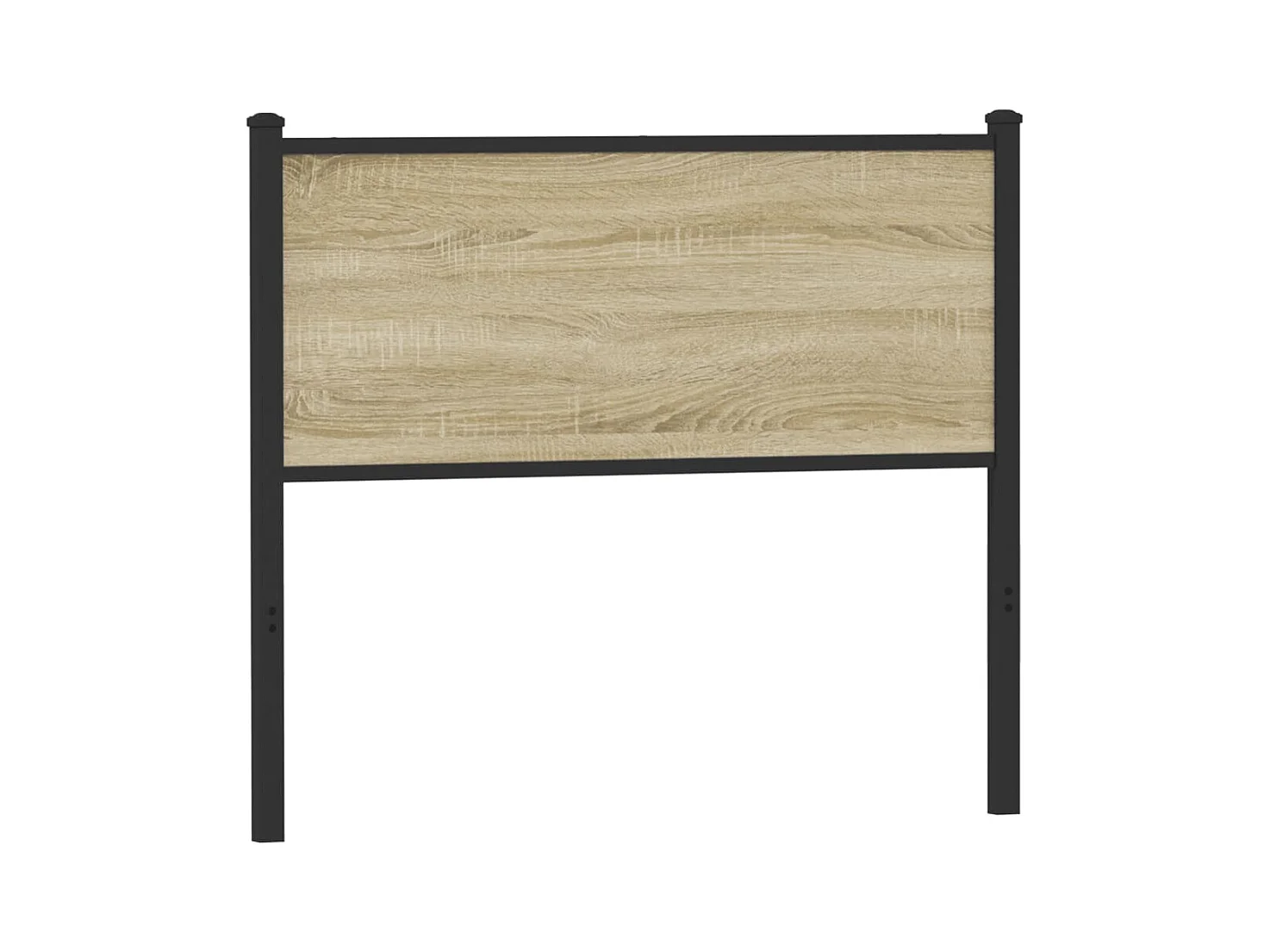 Cabecero de madera de ingeniería y acero roble Sonoma 107 cm