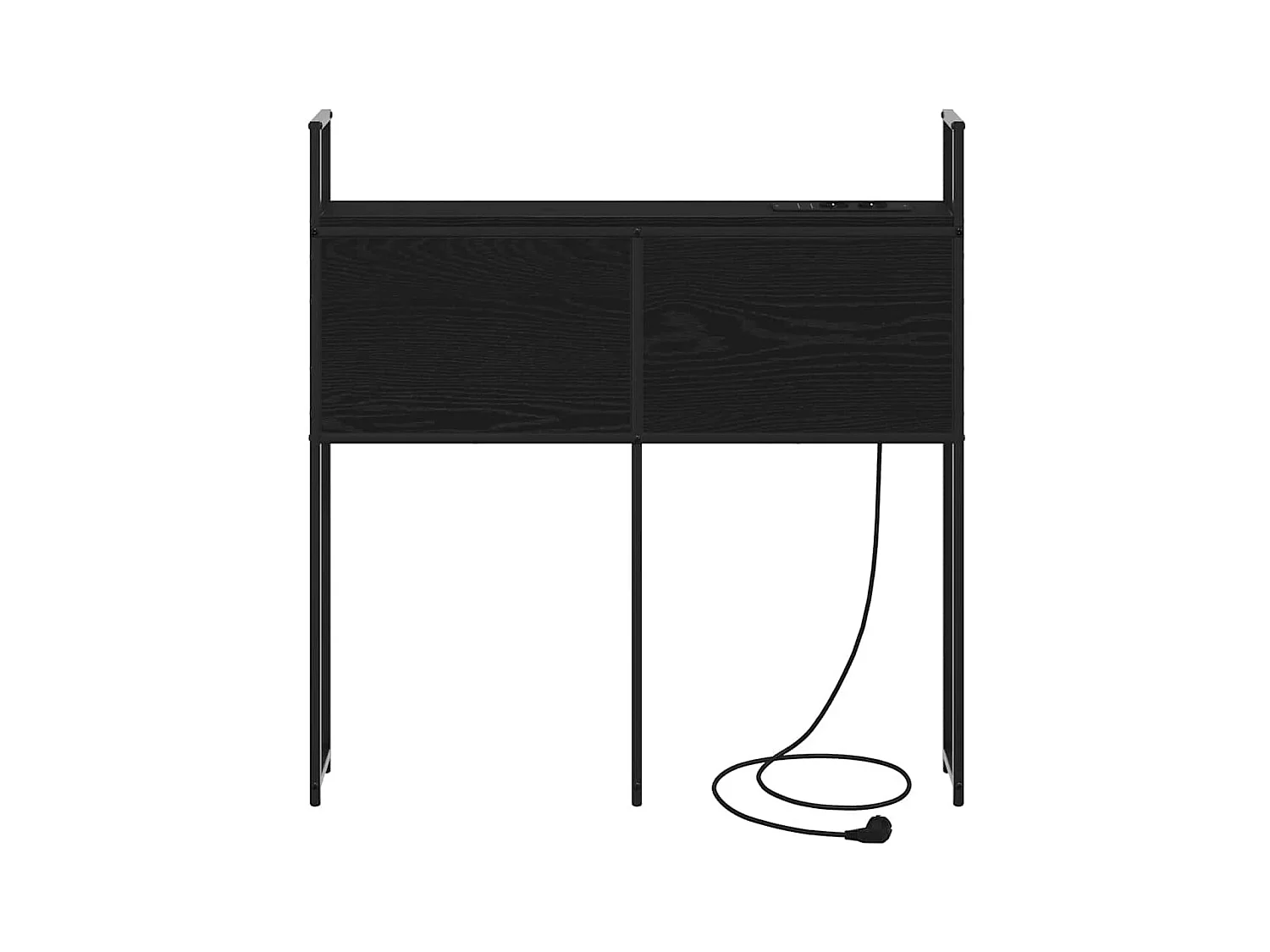 Tête de lit avec Station de Charge Chêne noir 90 cm