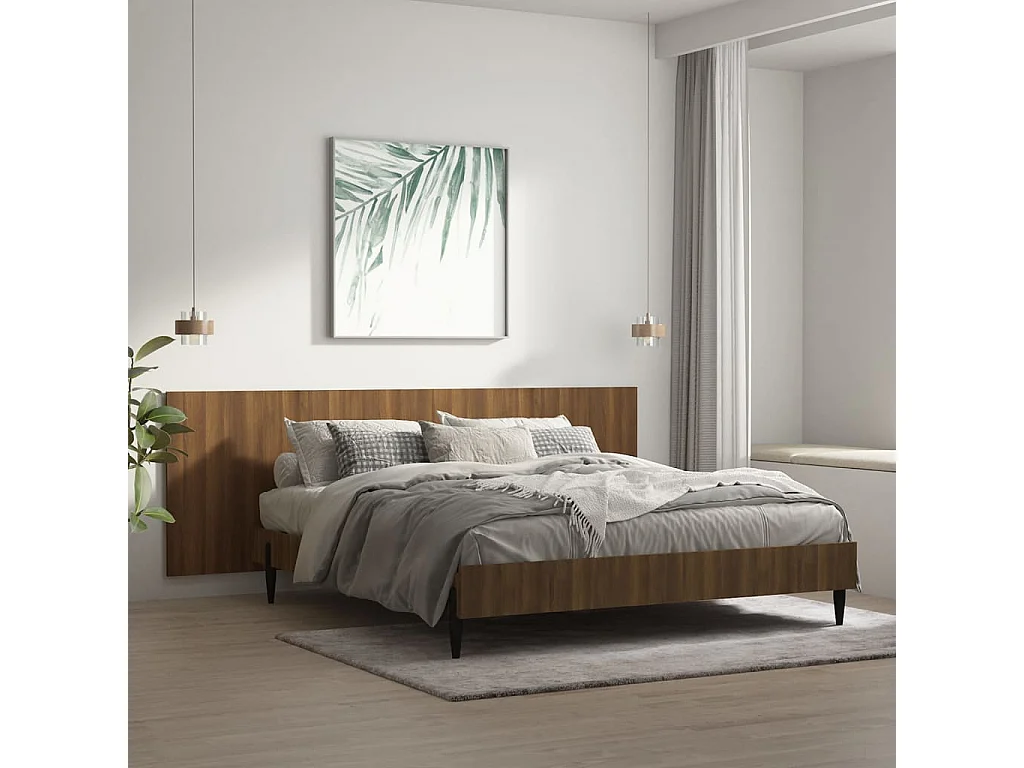Tête de lit murale Chêne marron 240x1,5x80 cm Bois d'ingénierie