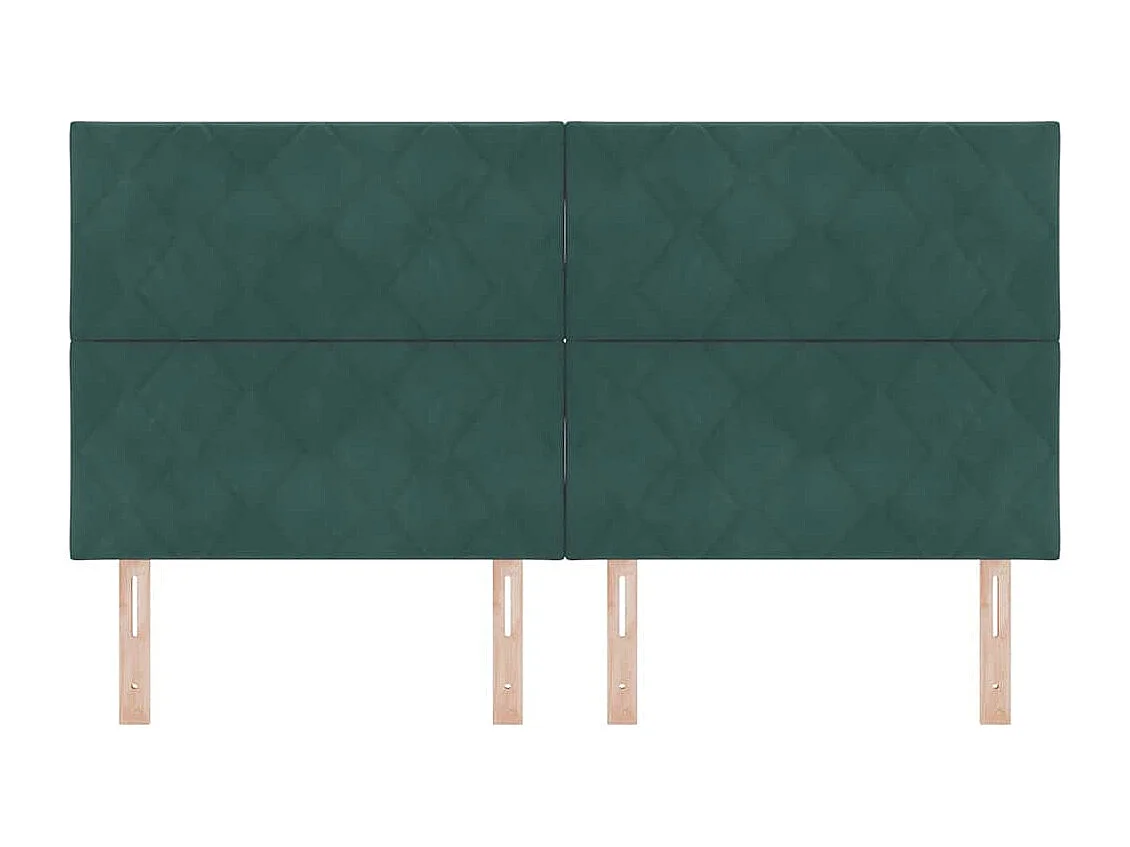 Hoofdbord Wandgemonteerd Geometrisch Donkergroen 180 cm Fluweel