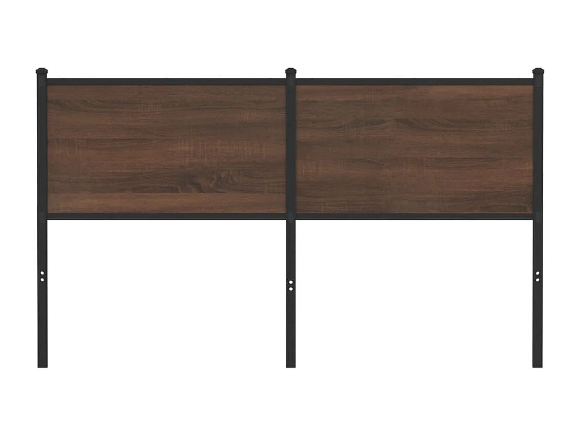 Tête de lit chêne marron 135 cm bois d'ingénierie et acier