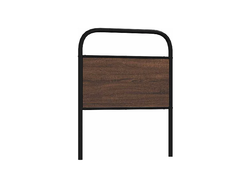 Cabeceira de cama 80 cm derivados madeira/aço carvalho castanho