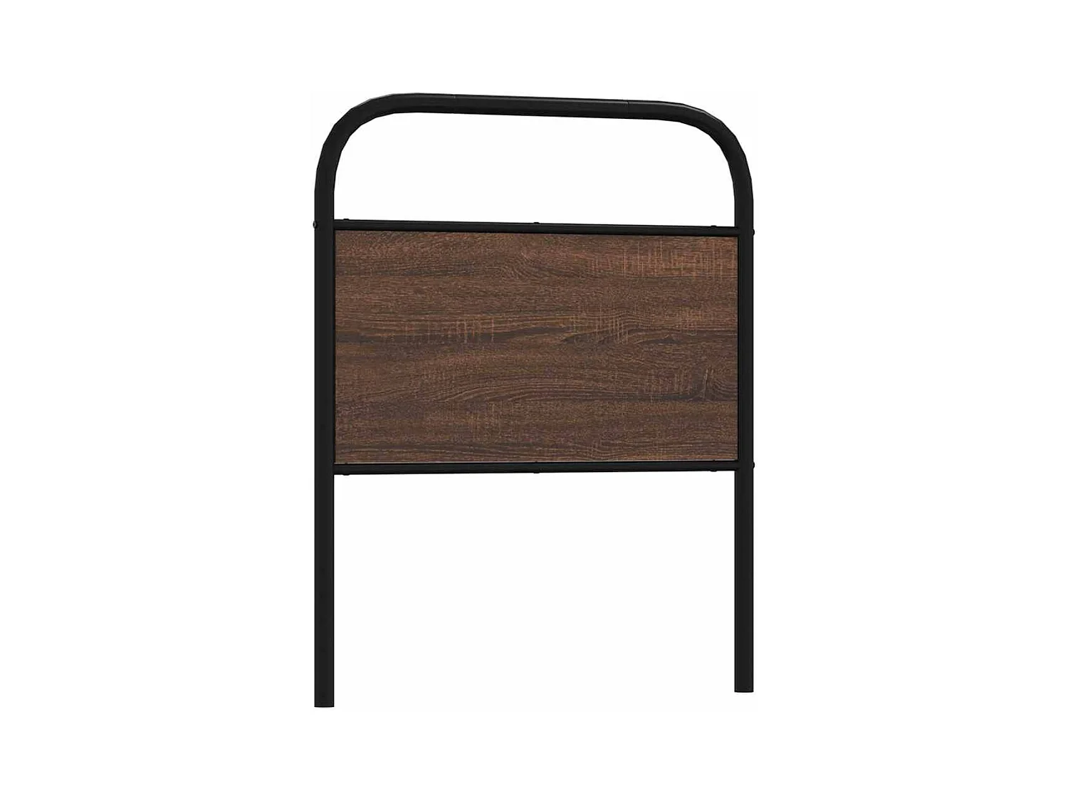 Tête de lit chêne marron 80 cm acier et bois d'ingénierie