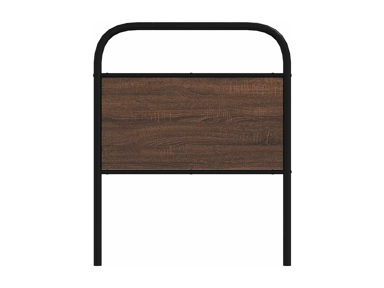 Tête de lit chêne marron 80 cm acier et bois d'ingénierie