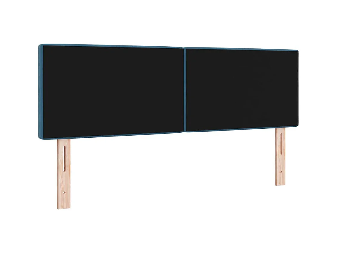 Tête de Lit en Velours Argyle Bleu foncé 140 cm Velours